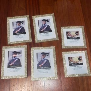 Gold sparkle picture frames